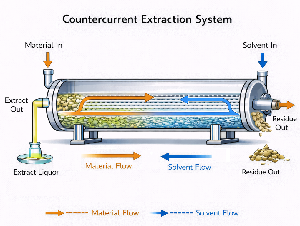 逆流提取原理图